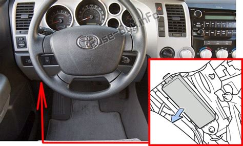 2008 toyota tundra drivers side junction box location|2008 tundra fuse box location.